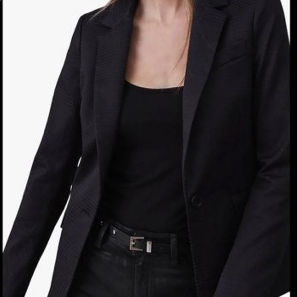 💖 Reiss Turner Textured Blazer, Navy - Picture 3 of 10